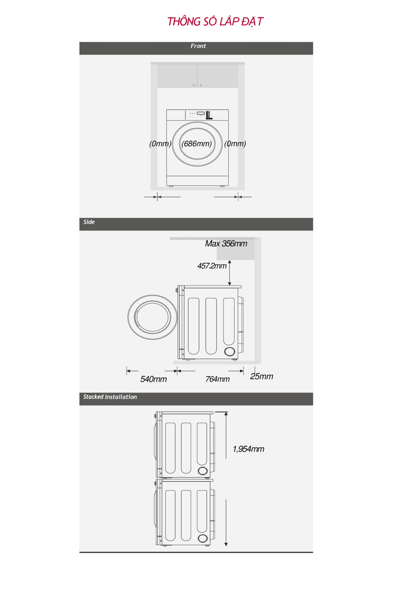 Sơ đồ lắp đặt máy sấy công nghiệp LG